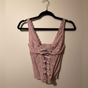 Victoria’s Secret Baby Pink Corset Boning top
